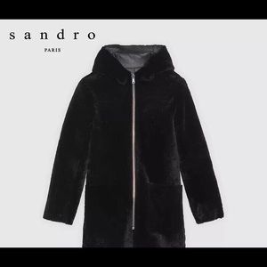 Sandro shearling coat size1